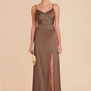 Birdy Grey - Catherine Dress - Mocha Matte Satin - Size XL